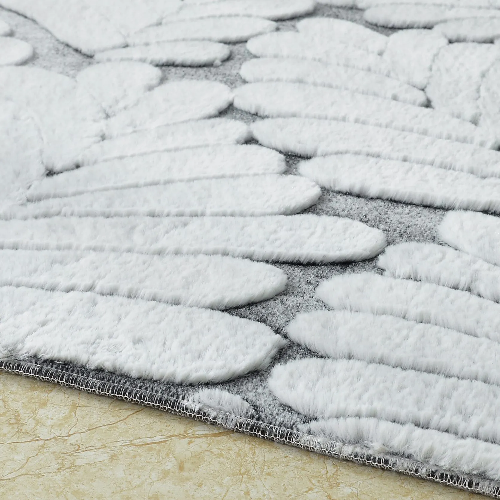 3D jacquard faux fur rug — photo 2