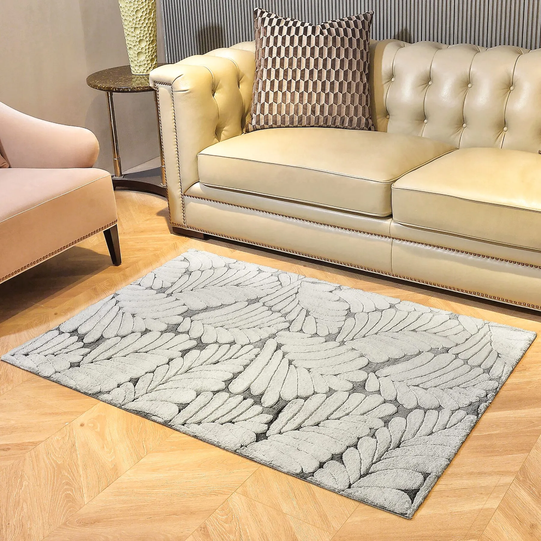 3D jacquard faux fur rug — photo 3